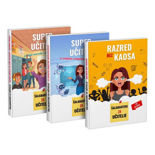 Paket: „Super učitelj za više razrede i srednju školu” + „Super učitelj u svijetu umjetne inteligencije” + „Razred bez kaosa”